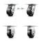 Service Caster 4 Inch Glass Filled Nylon Caster Set with Roller Bearing 2 Swivel Locks 2 Rigid SCC-35S420-GFNR-BSL-2-R-2 - alternate 1
